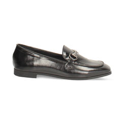 Mocassini neri lucidi con suola in gomma, Primadonna, 264963511EUNERO037, 001 preview