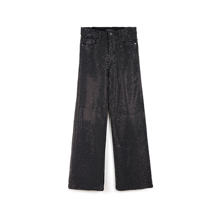 Jeans neri con strass, Primadonna, 263130111TSJENEL