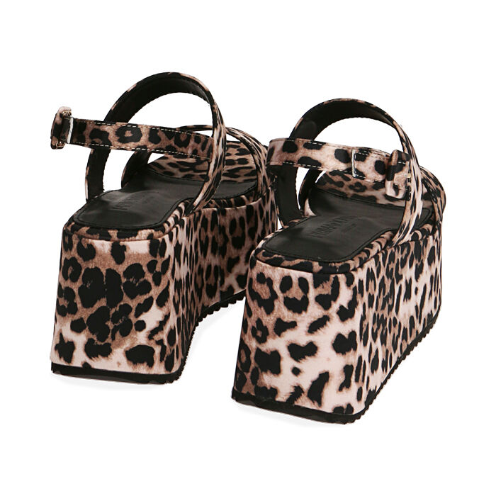 Sandali donna leopard zeppa 8 cm Primadonna Collection