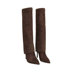 Stivali testa di moro in microfibra con tacco di 10,7 cm, Primadonna, 262102023MFMORO037, 002 preview