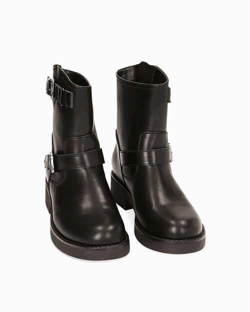 ZAPATOS BIKER SINTETICO NERO, BLACK