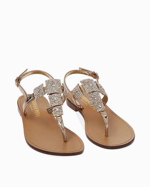 ZAPATOS FLAT LAMINADO OROG, GOLD
