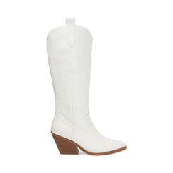 Bota texana blanca tac&oacute;n 5 cm, Zapatos, 273073127EPBIAN035, 001 preview