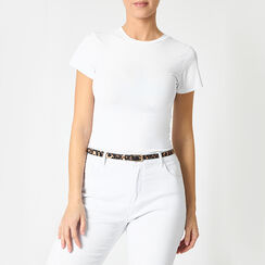 ACCESSORI CINTURA RASO LEOP, Primadonna, 25B413456RSLEOPUNI, 002a