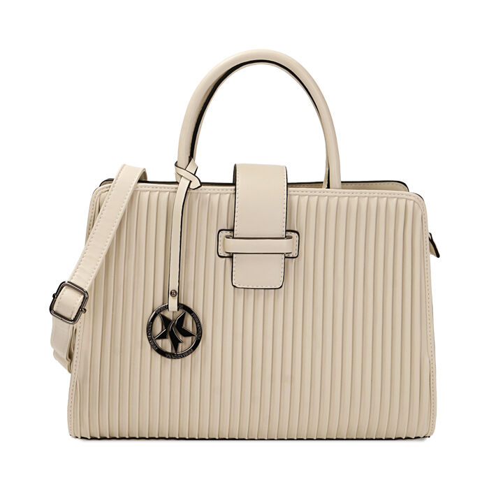 Borsa a mano panna plissé, Primadonna, 22D909548EPPANNUNI