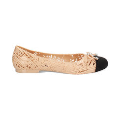 Sandali mare donna beige neri in PVC, Primadonna, 258179001PVBENE036, 001 preview
