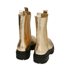 Chelsea boots oro laminato, tacco 4,5 cm , Primadonna, 203011211LMOROG036, 003 preview