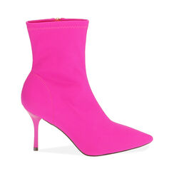 Ankle boots fucsia in lycra, tacco 8,5 cm , Primadonna, 202162809LYFUCS035, 001 preview