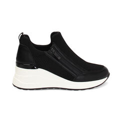 Slip-on femme noire en tissu, Primadonna, 252850903TSNERO035, 001 preview
