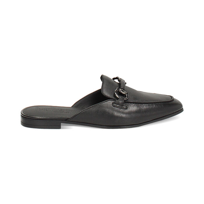 Sabot donna neri in pelle, Primadonna, 257725526PENERO036