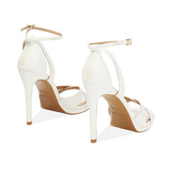 Sandalia con tacón de mujer blanca fashion, Primadonna, 252133436EPBIAN036, 004 preview