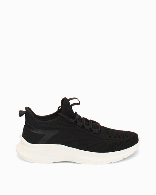 Slip on donna nera in tessuto, 