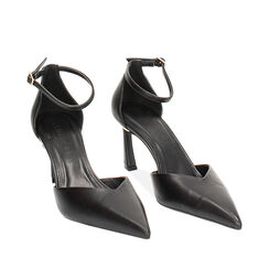 Décolleté Open shank nere a punta, tacco 7,5 cm, Primadonna, 242110616EPNERO037, 002a