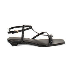 Sandalia con tacón para mujer negra baja, Primadonna, 25P800120VENERO035, 001 preview