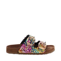 Sandali bassi da donna intrecciati multicolor, Primadonna, 257822002EIMULT036, 001a