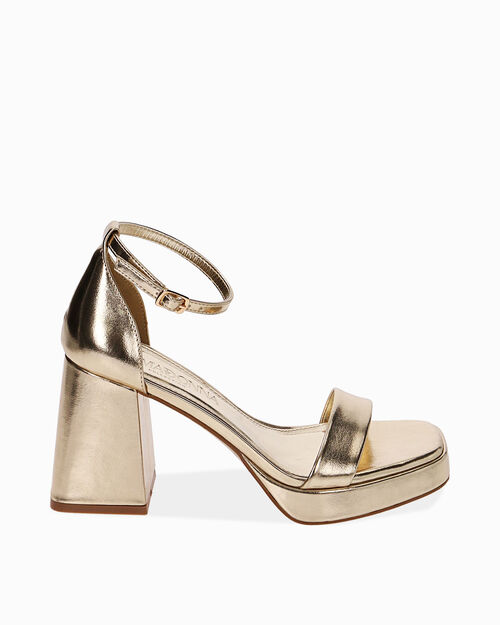Sandali platform oro, tacco 9,5 cm