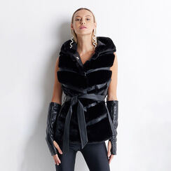 CLOTHING FUR JACKET FUR NERO, Primadonna, 226500221FUNEROL, 001a