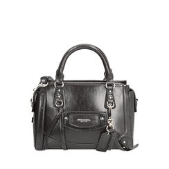 Mini sac noir brillant avec bandoulière amovible, Primadonna, 26D519929EUNEROUNI, 001a