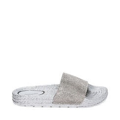 Sandalias de playa plateadas con piedras, Primadonna, 230920608ETARGE035, 001a