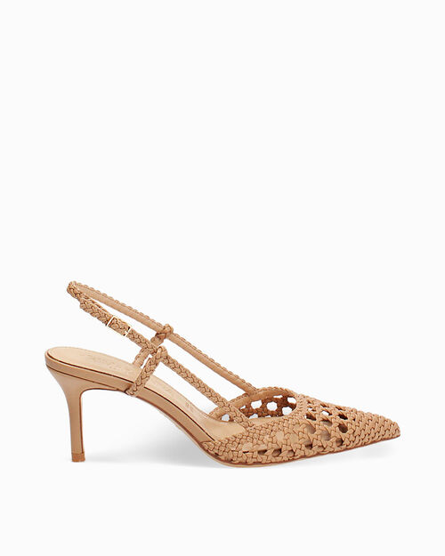 D&eacute;collet&eacute; beige tacco 7 cm, BEIGE