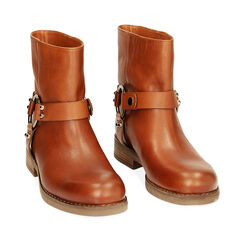 Biker cognac in pelle, Primadonna, 23N520969PECOGN036, 002a