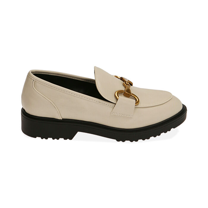 Mocasines mujer crema Colección