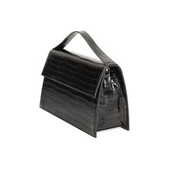 Sac à main noir effet croco, Fin de Collection, 24D532501CCNEROUNI, 002 preview