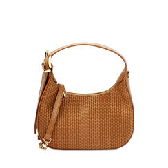 Mini bolsa de mujer cognac entrelazada, Primadonna, 255125841EICOGNUNI, 001a