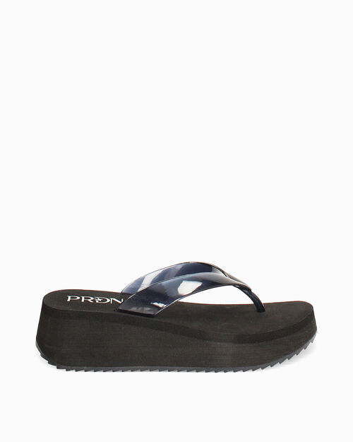 Sandali mare blu tacco 5 cm, BLUE