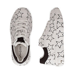 Sneakers bianche stampa stelle, SPECIAL SALE, 172621032EPBIAN035, 003 preview