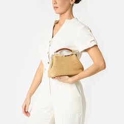 Mini bolsa de mujer beige de rafia, Primadonna, 255125522RFBEIGUNI, 002 preview