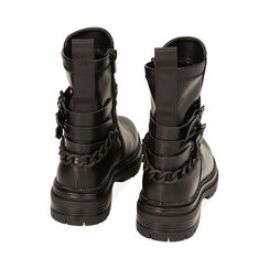 Stivaletti bikers neri con catene, Primadonna, 220605940EPNERO035, 003 preview