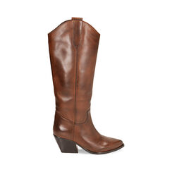 CALZATURA STIVALE TEXANO PELLE MARR, Primadonna, 22B805008PEMARR036, 001a