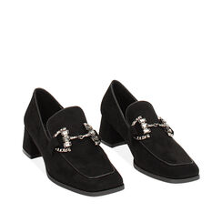 Mocassin noir en microfibre, Primadonna, 244937126MFNERO036, 002a