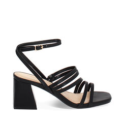 Sandalia con tacón mujer negra básica, Primadonna, 254916707EPNERO035, 001a