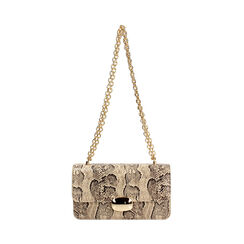 Mini bag donna beige stampa pitone, Primadonna, 255126337PTBEIGUNI, 001 preview