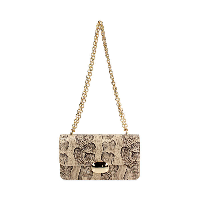 Mini bag donna beige stampa pitone, Primadonna, 255126337PTBEIGUNI