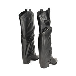 Texani neri in pelle con gambale morbido, Primadonna, 24A500916PENERO036, 003 preview