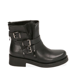 ZAPATOS BIKER SINTETICO NERO, Primadonna, 202884111EPNERO036, 001a