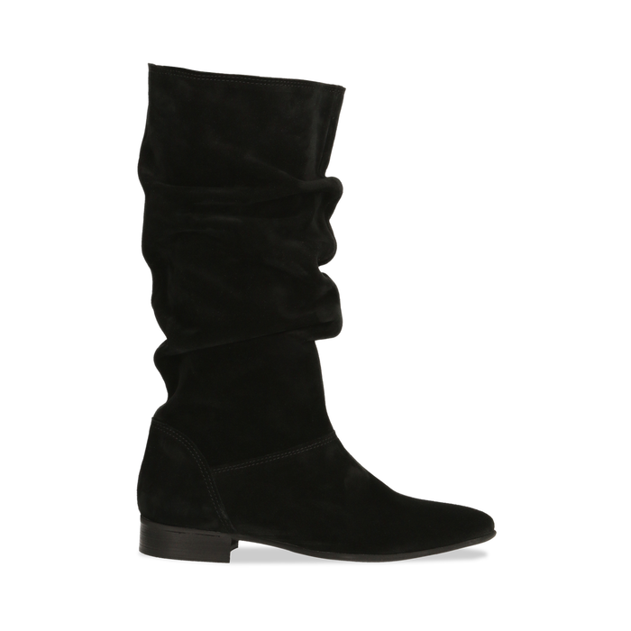 iron ebb tide Newness Stivali Neri Donna Gambale Morbido Vero Camoscio| Primadonna Collection