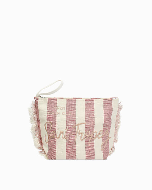Trousse canvas nude-beige versatile, NUDE