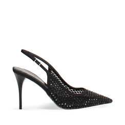 D&eacute;collet&eacute; slingback nere tacco 9 cm, Primadonna, 272127711LPNERO036, 001a