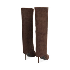 Stivali testa di moro in microfibra con tacco di 10,7 cm, Primadonna, 262102023MFMORO037, 003 preview