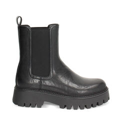 Boots Beatles noirs avec talon de 5 cm pour un look audacieux, Primadonna, 260628954EPNERO035, 001a