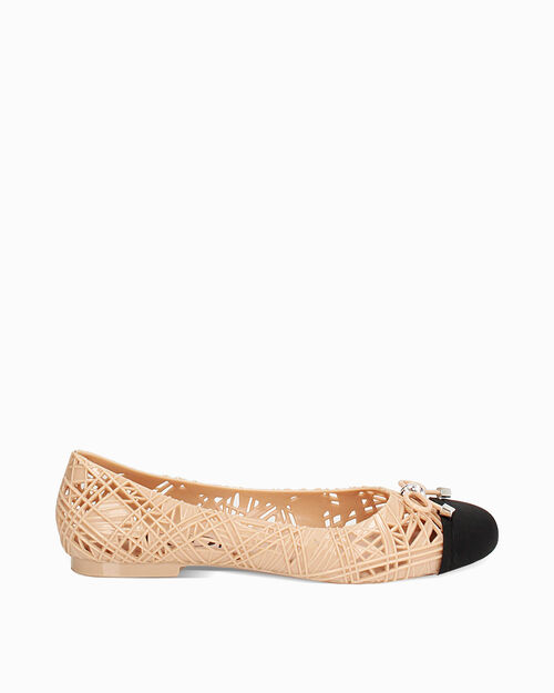 Sandali mare donna beige neri in PVC, MULTI COLOR