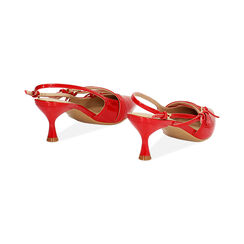Décolleté slingback donna rosse con cinturini, tacco 6 cm, Primadonna, 252118220VEROSS035, 004 preview
