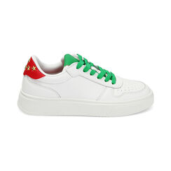 Sneakers bianco-rosso, Primadonna, 232601143EPBIRO035, 001 preview
