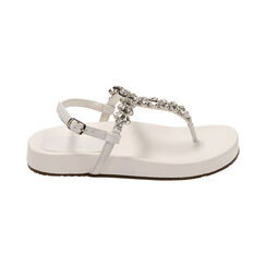Sandali infradito gioiello bianchi, Primadonna, 214920601EPBIAN036, 001 preview