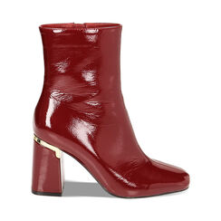 Stivaletti bordeaux in naplak, tacco 9 cm, Primadonna, 224983811NPBORD036, 001 preview