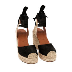 Alpargatas negras en microfibra, Primadonna, 234920101MFNERO036, 002a
